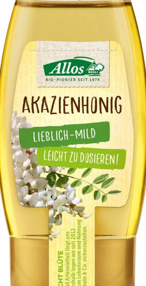 ALLOS Honige^- Akazienhonig im Spender bio, 250g