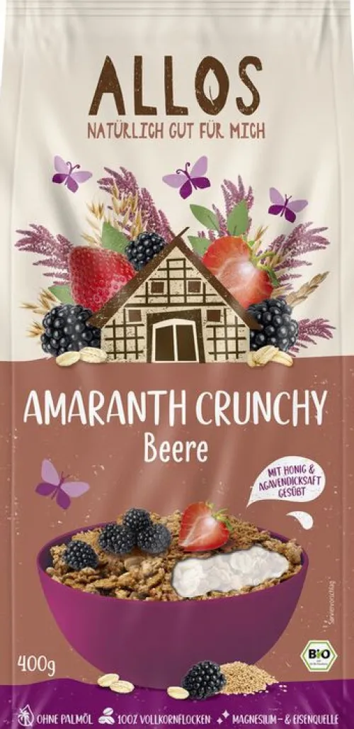 ALLOS Breie & Müsli^- Amaranth Crunchy Beerenfrucht bio 400g