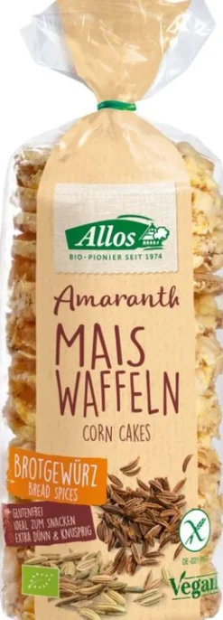 ALLOS Backwaren & -Mischungen|Glutenfreie Lebensmittel^- Amaranth Mais Waffeln Brotgewürz bio 100g