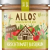 ALLOS Vegane Brotaufstriche|Pikante Brotaufstriche^- aufs Brot Kirschtomate Basilikum, 140g