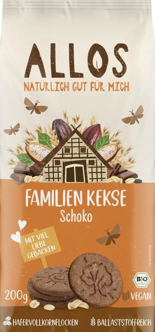 ALLOS Knabbergebäck^- Familienkekse Schoko bio 200g