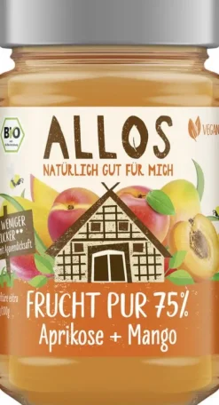 ALLOS Fruchtaufstriche^- Frucht Pur 75% Aprikose-Mango bio 250g