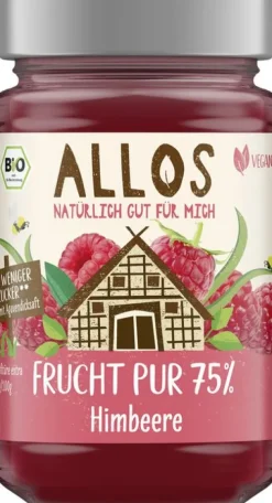 ALLOS Fruchtaufstriche^- Frucht Pur 75% Himbeere, bio 250g