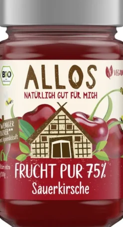 ALLOS Fruchtaufstriche^- Frucht Pur 75% Sauerkirsche, bio 250g