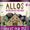 ALLOS Vegane Brotaufstriche|Fruchtaufstriche^- Frucht Pur 75% Schwarze Johannisbeere, bio, 250g