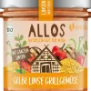 ALLOS Vegane Brotaufstriche|Pikante Brotaufstriche^- Linsen-Aufstrich Gelbe Linse Grillgemüse bio 140g