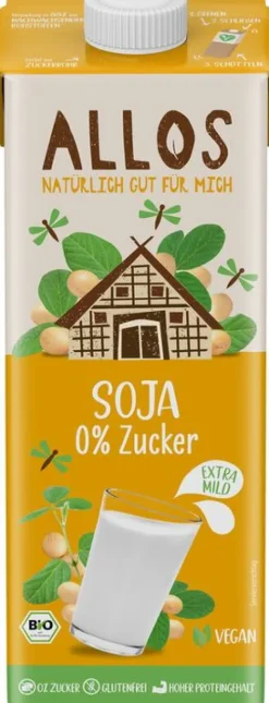 ALLOS Getreidedrinks|Glutenfreie Lebensmittel^- Sojadrink ungesüßt bio 1l