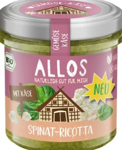 ALLOS Pikante Brotaufstriche^- Spinat-Ricotta, 135g