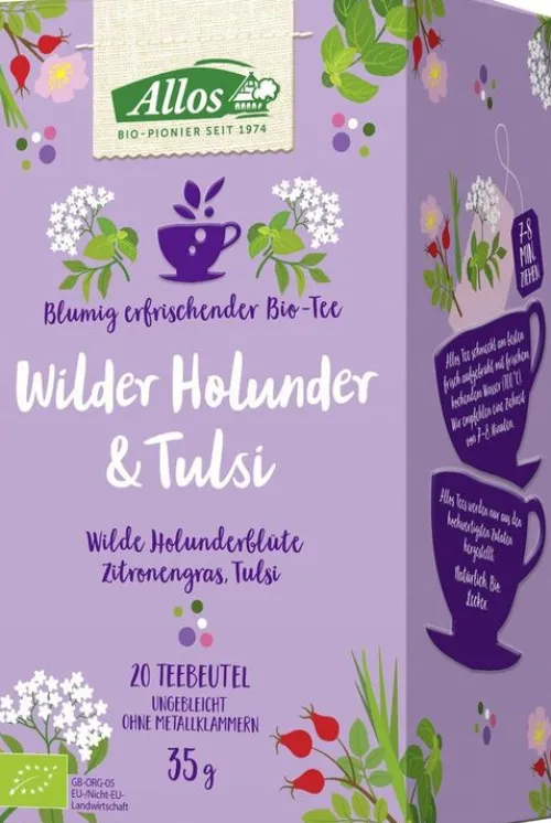 ALLOS Kräutertee^- Wilder Holunder & Tulsi Tee bio 35g