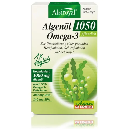 Alsitan GmbH Herz Und Kreislauf^Alsiroyal - Algenöl 1050 Omega-3 Kapseln, 60 Kaps,