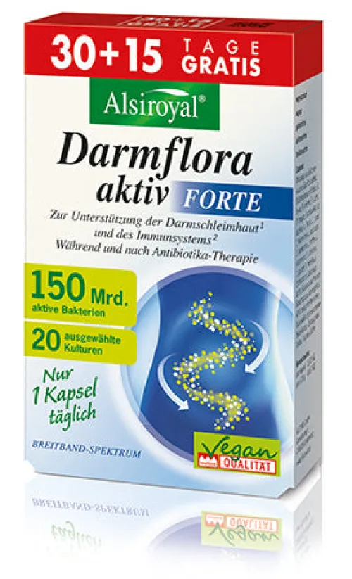Alsitan GmbH Verdauung^Alsiroyal - Darmflora aktiv forte, 30+15 Kps