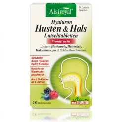 Alsitan GmbH Hals, Mund Und Rachen^Alsiroyal - Hyaluron Husten & Hals Lutschtabletten Waldfrucht, 60 Tabl.