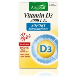 Alsitan GmbH Vitamine Und Mineralien^Alsiroyal - Vitamin D3 - 3000 I,E SOFORT Schmelztabletten 30 stk