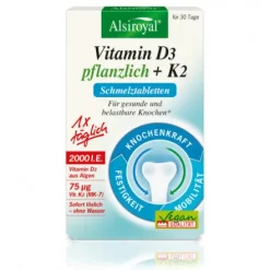 Alsitan GmbH Vitamine Und Mineralien^Alsiroyal - Vitamin D3+K2 Sofort Schmelztabletten 30 Stück