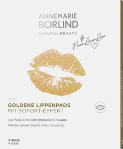 ANNEMARIE BÖRLIND Gesichtspflege|Naturkosmetik^- Goldene Lippenpads mit Soforteffekt, 4 Stück
