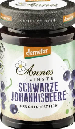 Annes Feinste Fruchtaufstriche^- Demeter Bio schwarze Johannisbeeren FA, 200g