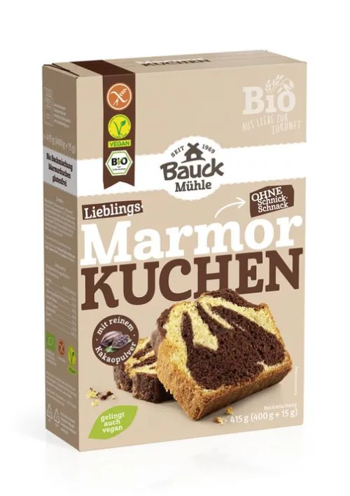 Bauck GmbH Backwaren & -Mischungen^Bauck Mühle - Marmorkuchen glutenfrei Bio, 415g