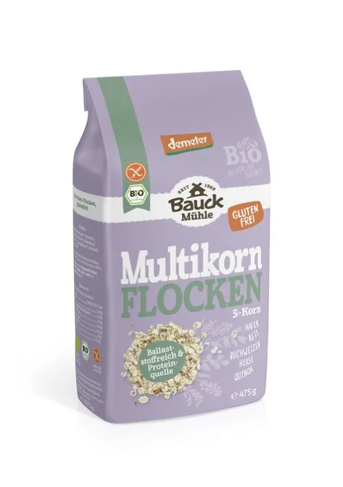 Bauck GmbH Breie & Müsli^Bauck Mühle - Multiflocken 5-Korn Demeter glutenfrei, 475g
