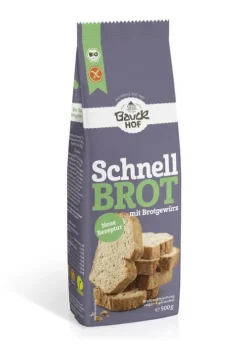 Bauck GmbH Backwaren & -Mischungen^Bauck Mühle - Schnellbrot mit Brotgewürz glutenfrei Bio, 500g