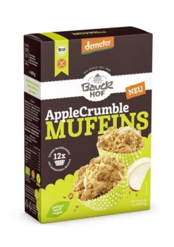Bauck GmbH Backwaren & -Mischungen|Glutenfreie Lebensmittel^Bauckhof - Apple Crumble Muffins Demeter, glutenfrei, 400g