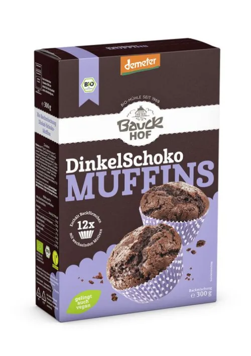 Bauck GmbH Backwaren & -Mischungen^Bauckhof - Dinkel Muffins Schoko, demeter, 300g