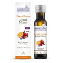 BIO PLANÈTE Fette & Öle^- Omega Orange Leinöl-Mixtur, 100ml