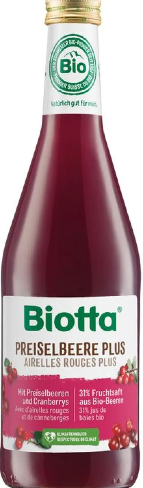 Biotta AG Gemüsesäfte^Biotta - Preiselbeere Plus Bio, 500ml