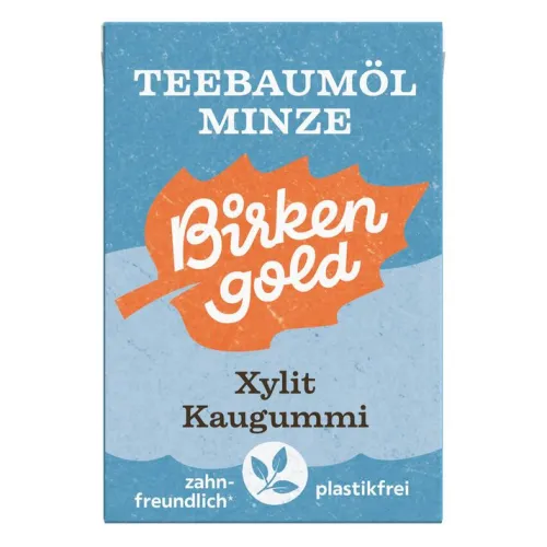 Birkengold GmbH Glutenfreie Lebensmittel^Birkengold - Natur Kaugummi Teebaumöl - Minze, 28g