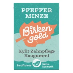 Birkengold GmbH Glutenfreie Lebensmittel^Birkengold - Zahnpflege Natur Kaugummi Pfefferminze, 28g