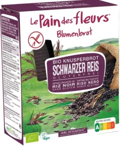 Blumenbrot Glutenfreie Lebensmittel^- Knusprige Schwarzer Reis Schnitte bio 150g