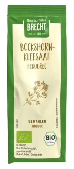 Gewürzmühle Brecht GmbH Gewürze Und Kräuter^Brecht - Bockshornkleesaat gem. bio, Nachfüllbeutel, 80g
