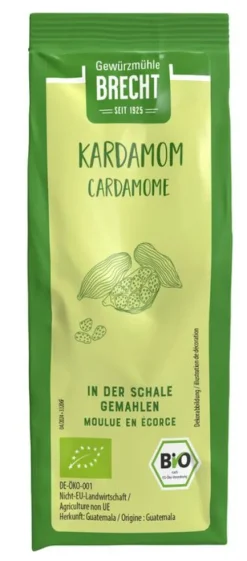 Gewürzmühle Brecht GmbH Gewürze Und Kräuter^Brecht - Kardamom gem. bio, Nachfüllbeutel, 55g