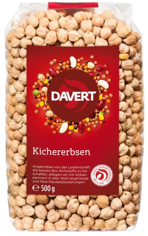 DAVERT Hülsenfrüchte|Hülsenfrüchte^- Kichererbsen, 500g