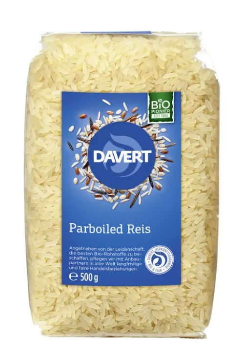 DAVERT Reis|Glutenfreie Lebensmittel^- Parboiled Reis, 500g