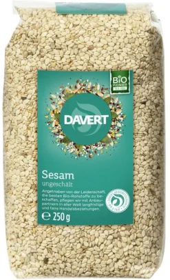 DAVERT Körner|Glutenfreie Lebensmittel^- Sesam ungeschält, 250g