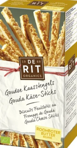 DE RIT Knabbergebäck^DeRit - Gouda Käse Sticks bio, 100g