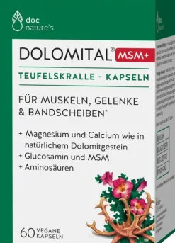 Doc nature´s Vitamine Und Mineralien|Muskeln^- Dolomital MSM+ Teufelskralle Kapseln, 60 Kaps.