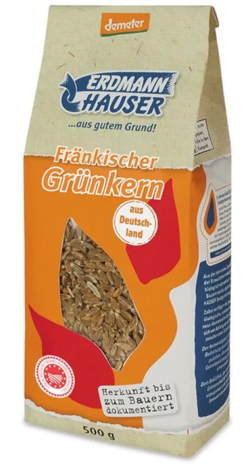ERDMANNHAUSER Körner^- Demeter Fränkischer Grünkern, 500g