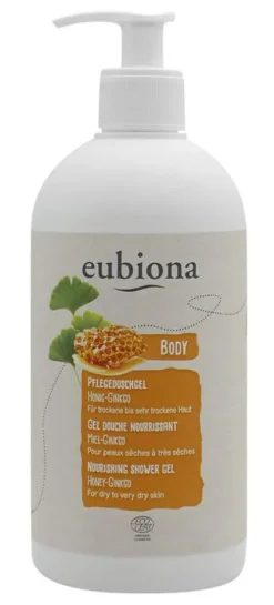 Eubiona Duschgel|Hautpflege^- Pflegeduschgel Honig-Ginkgo, 500ml