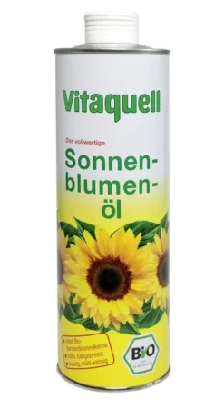 Fauser Vitaquellwerk KG (GmbH & Co.) Fette & Öle|Glutenfreie Lebensmittel^Fauser-Vitaquell - Sonnenblumenöl große Dose bio 750ml