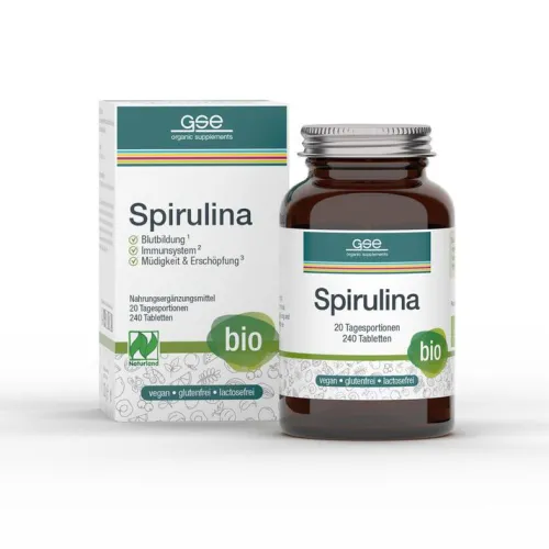 Gse-Vertrieb GmbH Vitamine Und Mineralien|Eisen^GSE - BIO Spirulina, 240 Tabletten à 500 mg, 120g