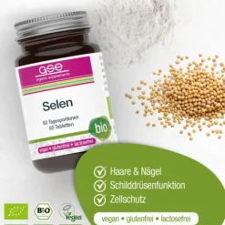 Gse-Vertrieb GmbH Haare, Haut Und Nägel^GSE - Selen Compact (Bio), 60 Tabl. à 500 mg, 30g
