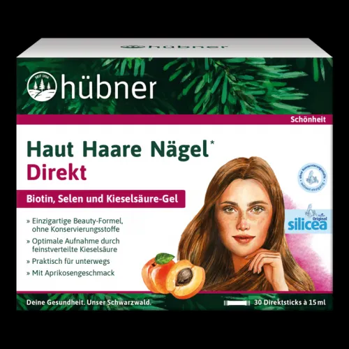 HÜBNER Haare, Haut Und Nägel^Hübner - Haut Haare Nägel direkt Aprikose, 30 Direktsticks à 15ml