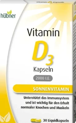 HÜBNER Vitamine Und Mineralien^Hübner - Vitamin D3 Kapseln 30 Stück