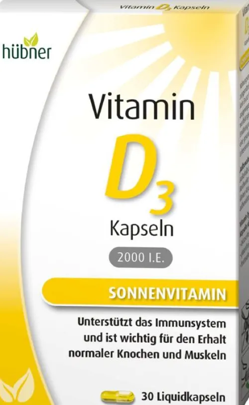 HÜBNER Vitamine Und Mineralien^Hübner - Vitamin D3 Kapseln 30 Stück