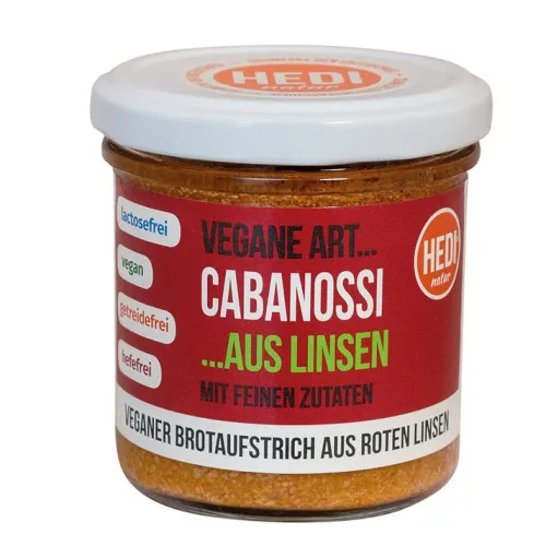 HEDI Naturkost GmbH Pikante Brotaufstriche|Glutenfreie Lebensmittel^HEDI - Vegane Art Cabanossi aus Linsen bio 140g