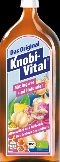 KnobiVital Naturheilmittel GmbH Herz Und Kreislauf^KnobiVital - Ingwer+Holunder bio 960ml