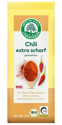Lebensbaum (Ulrich Walter GmbH) Gewürze Und Kräuter|Glutenfreie Lebensmittel^LEBENSBAUM - Chili extra scharf, 50g
