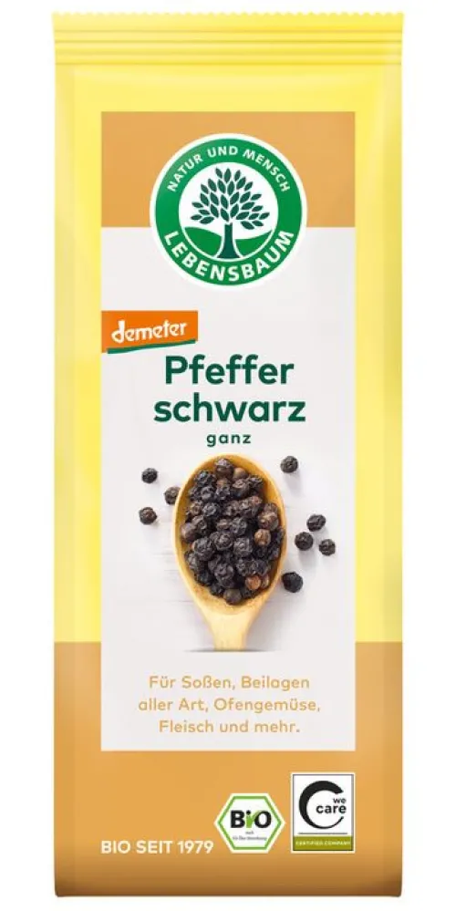 Lebensbaum (Ulrich Walter GmbH) Gewürze Und Kräuter|Glutenfreie Lebensmittel^Lebensbaum - Schwarzer Pfeffer demeter, ganz, 50g