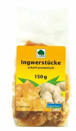 Lorenz & Lihn Trockenfrüchte^Lihn - Ingwerstücke scharf-aromatisch 150g